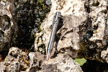 Action Bolt Kugelschreiber, Gun-Metall, Mooreiche