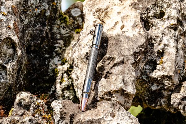Action Bolt Kugelschreiber, Gun-Metall, Mooreiche